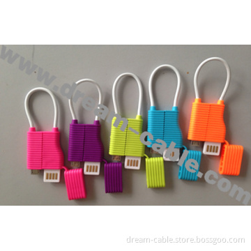 New 2 in 1 Small Bag USB Cable for iPhone and Samsung